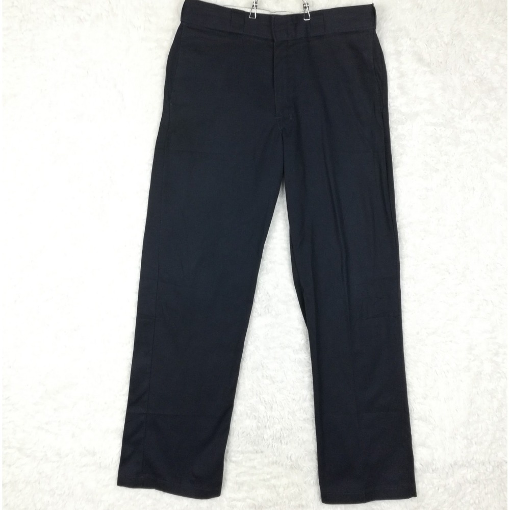 Dickies Mens Pants 874 Original Fit Flex Trouser Straight Leg Navy Blue 34x32